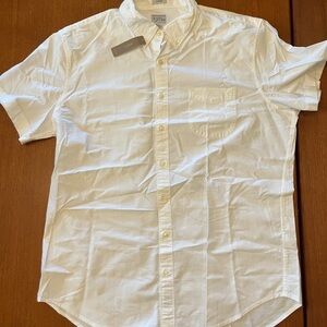 Men’s J. Crew Short-Sleeve White Button-Down Oxford Shirt (never worn, XL-T)